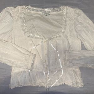 AE Square Neck Ruffle Blouse